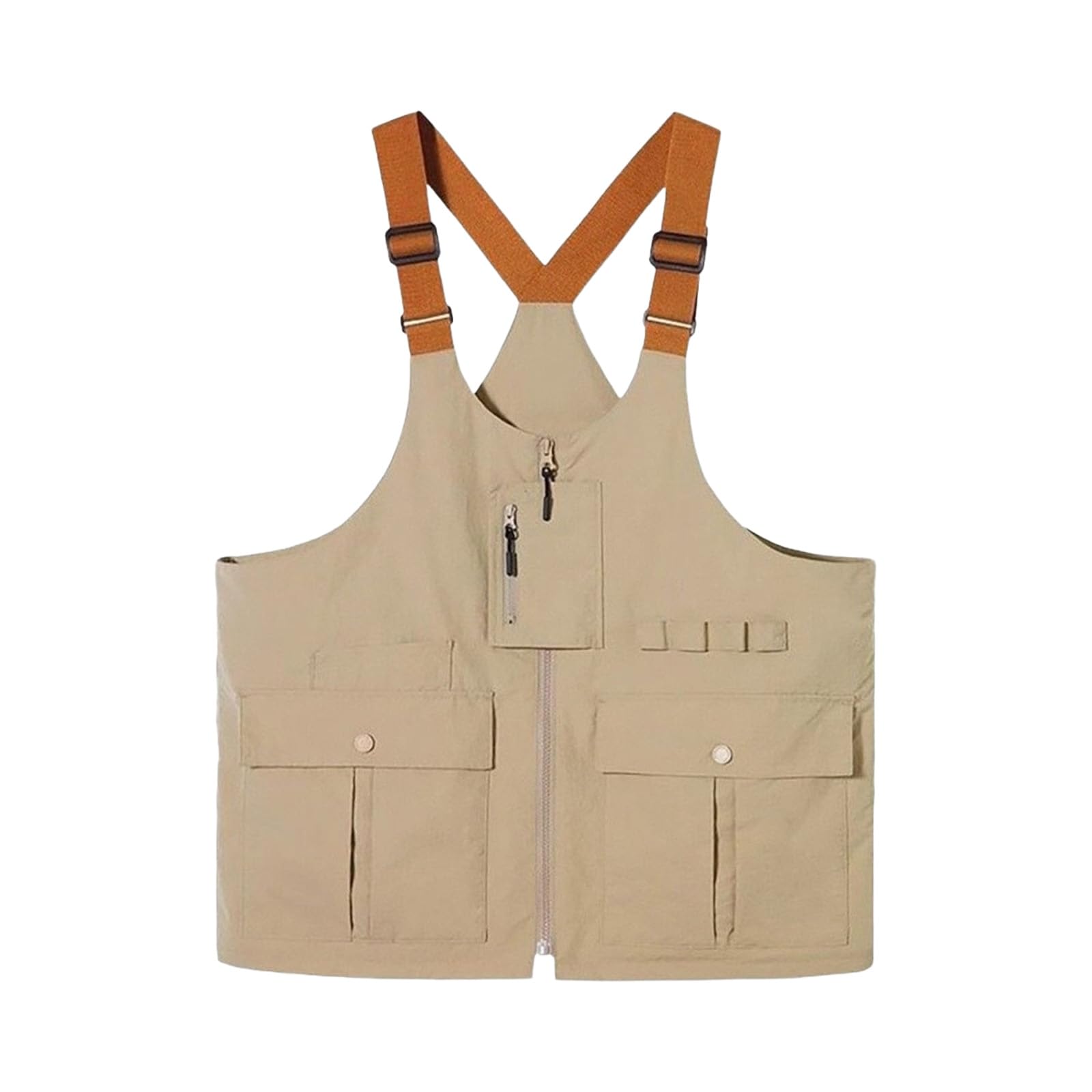 XAGMODSHN Chaleco multifuncional con múltiples bolsillos, práctico diseño ligero de poliéster para viajes al aire libre, senderismo, bolsa de hombro, mochila