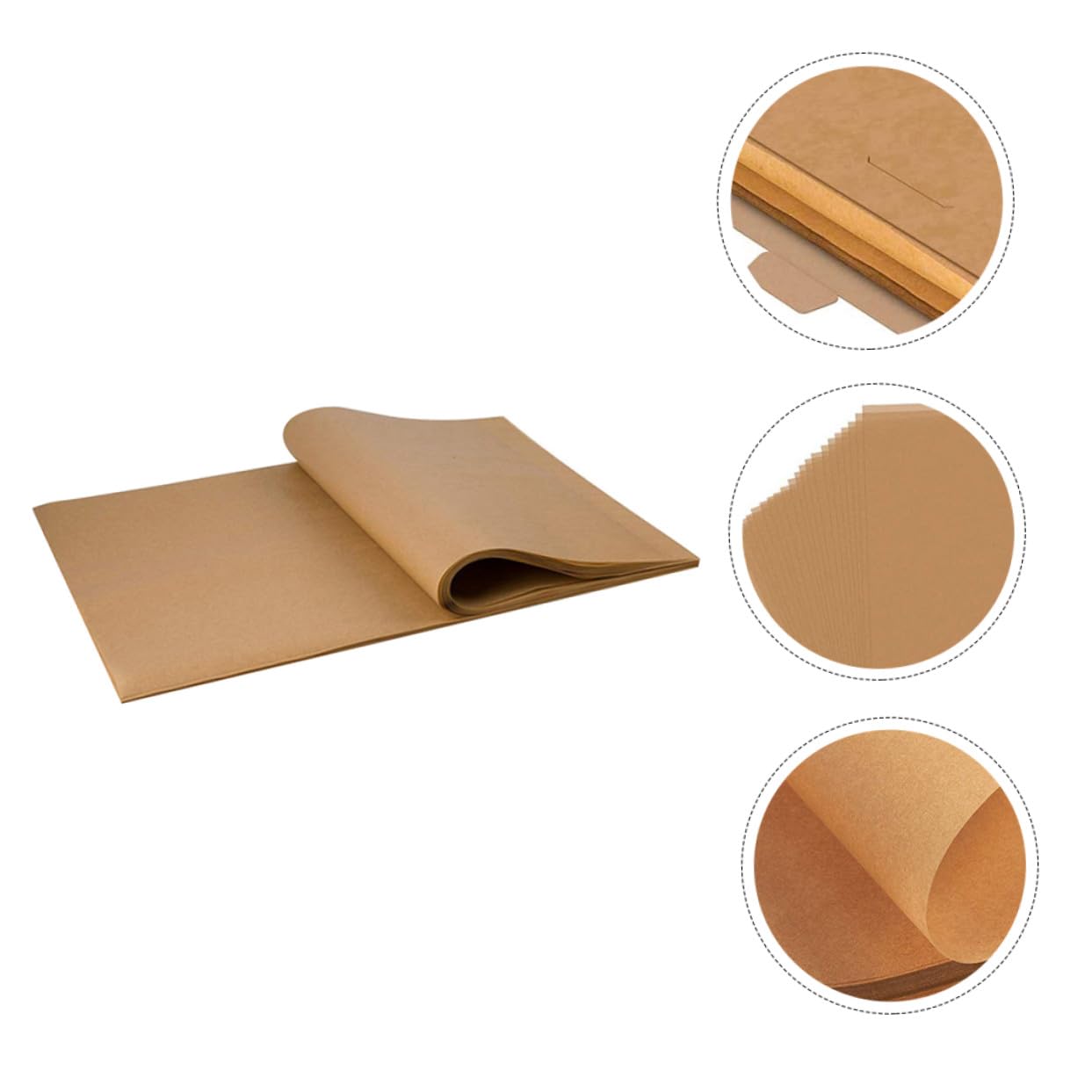 TOYANDONA 200 piezas Papel de Horno Antiadherente Precortadas sin Blanquear Resistente al Aceite para Hornear y Cocinar sin Químicos ni Olores