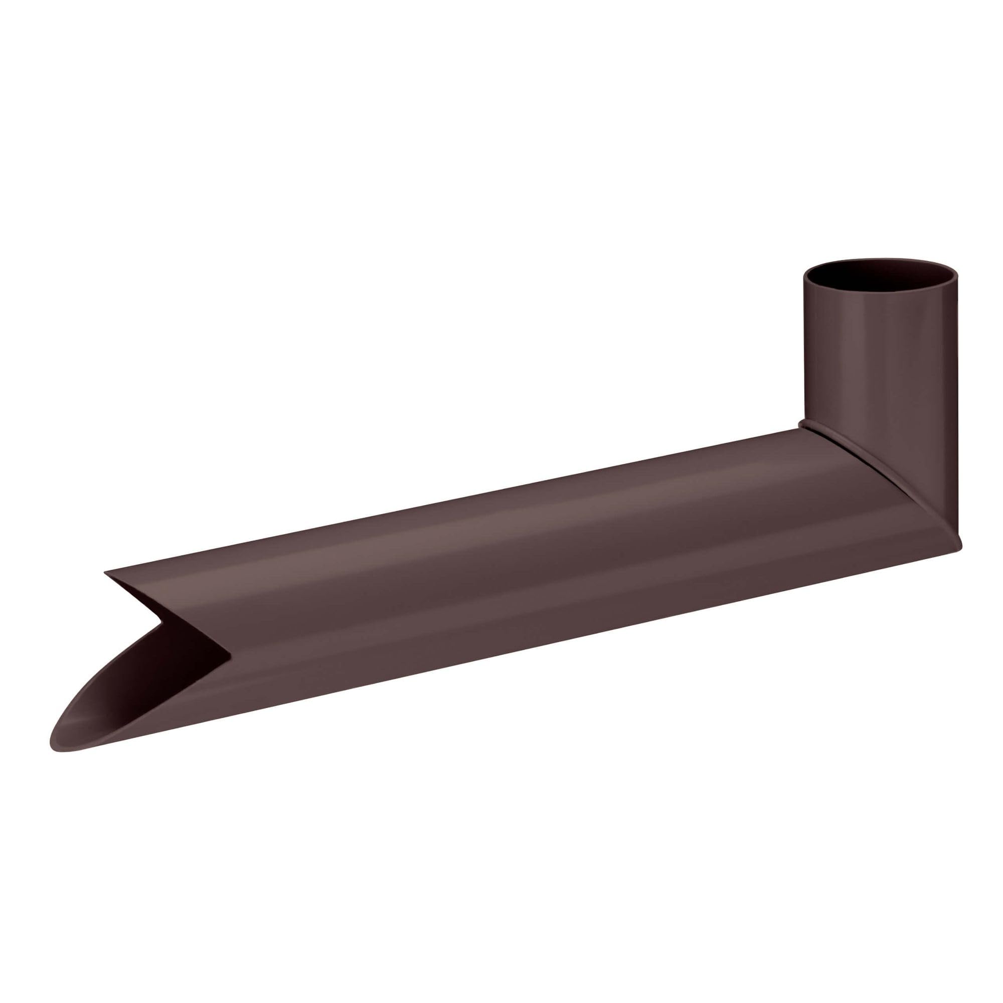 INEFA rura spustowa wylewki, PVC 50mm ciemnobrązowa Przejściowa rura spustowa do wody deszczowej, akcesoria rynnowe, prosty montaż na wcisk, Made in Germany