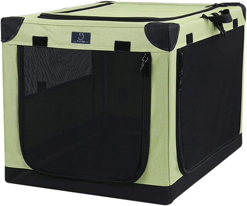 Pet Large Dog Car Booster Seat, with Seat Belt Tether, Pet Car Seat Carrier Travel Carrier Bag Clip-On Safety Leash and Zipper Storage Pocket, Load bearing 20/40/60kg,Green,S