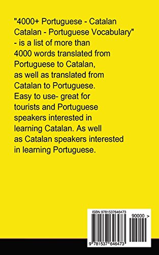4000+ Portuguese - Catalan Catalan - Portuguese Vocabulary