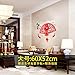 Produktbild WFQGZ wandbild mit Uhr Quarzuhr Wanduhr Wohnzimmer Festliche Moderne Einfache Persönlichkeit Uhr Kreative Ehe Haushalt Wanduhr Chinesischen Stil -20 Zoll (50,5 cm Dia 15105