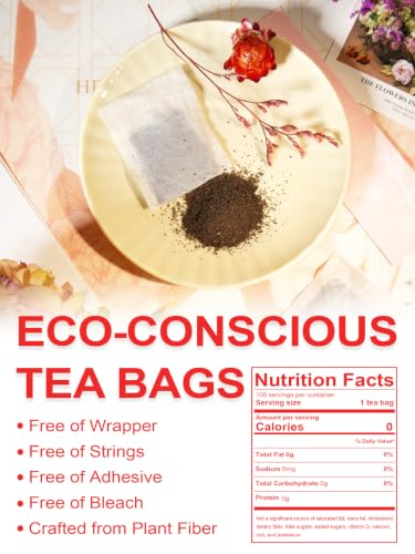 Image of TeeLux Decaf Black Tea Bags, Smooth & Full-Bodied Taste, Premium Decaffeinated Black Tea, 100 Count