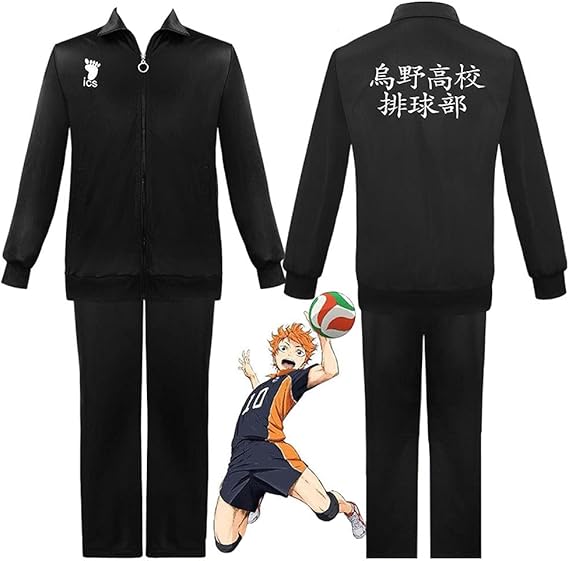 Amazon Co Jp Caihong ハイキュー 烏野高校排球部 日向翔陽 影山飞雄 烏野ジャージ 長袖 制服 ユニフォーム コスプレ衣装 男女兼用 ホビー