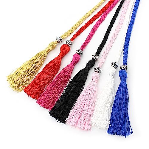 Ladies Waist Belt Delicate Tassels Decors Braided Belt For Dress Women Seaside Waist Belt4