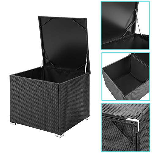 image for PUPZO Outdoor Large Deck Box, 96-Gallon Plastic for Patio Garden Stora