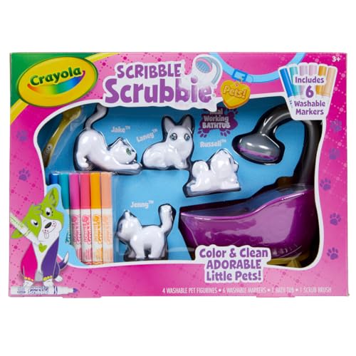 Crayola Scribble Scrubbies Tub Set (4 Pets), Washable Pet Care Toy, Coloring Animal Craft, Toys for Girls & Boys, Gifts for Kids, Ages 3+ - Image 6