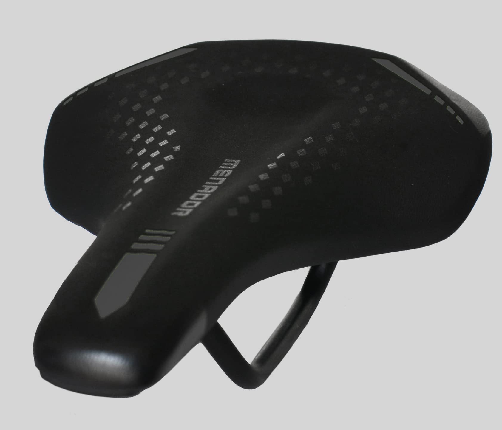 Sella Montegrappa da Bici per Uso E-MTB-GRAVEL Menador 3400, in Memory Foam Nero/Grigio