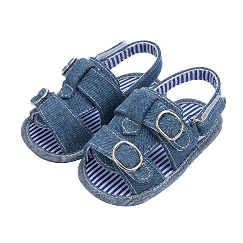 Infant Boys Girls Open Toe Denim Shoes First Walkers Shoes Summer Toddler Flat Sandals 2c Shoes for Girls