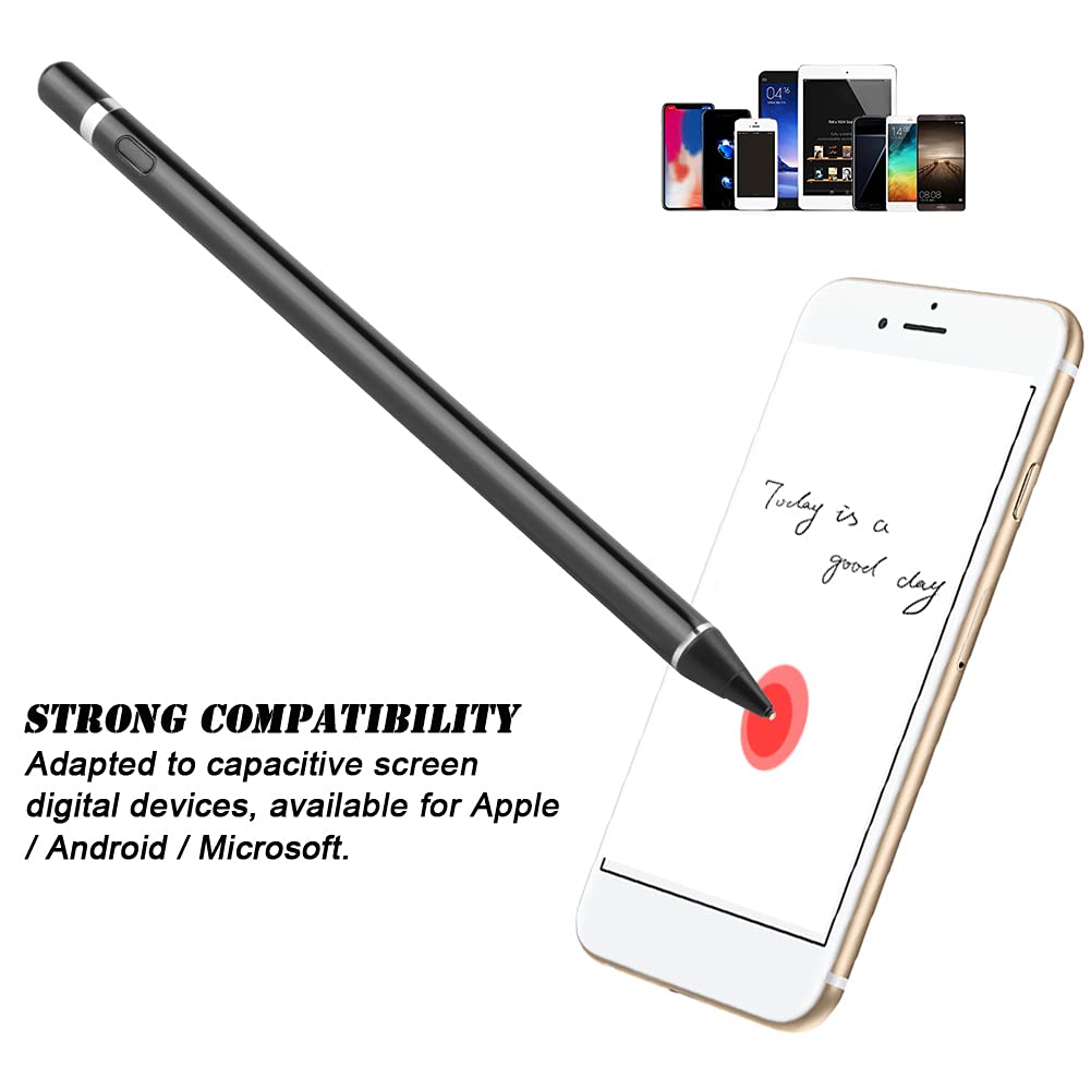 Ausla Universeller Aktiver Kapazitiver Stylus, 1,45 Mm Feine Spitze (Black)