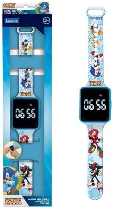 Lexibook, DMW060 Series Digital Watch with 12 or 24 Hour Display, Blue, Sonic the Hedgehog