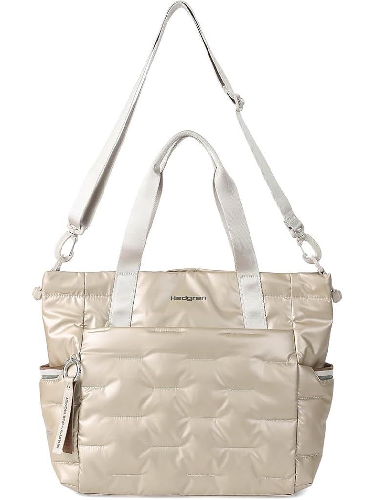 Brown Hedgren Puffer Tote Bag