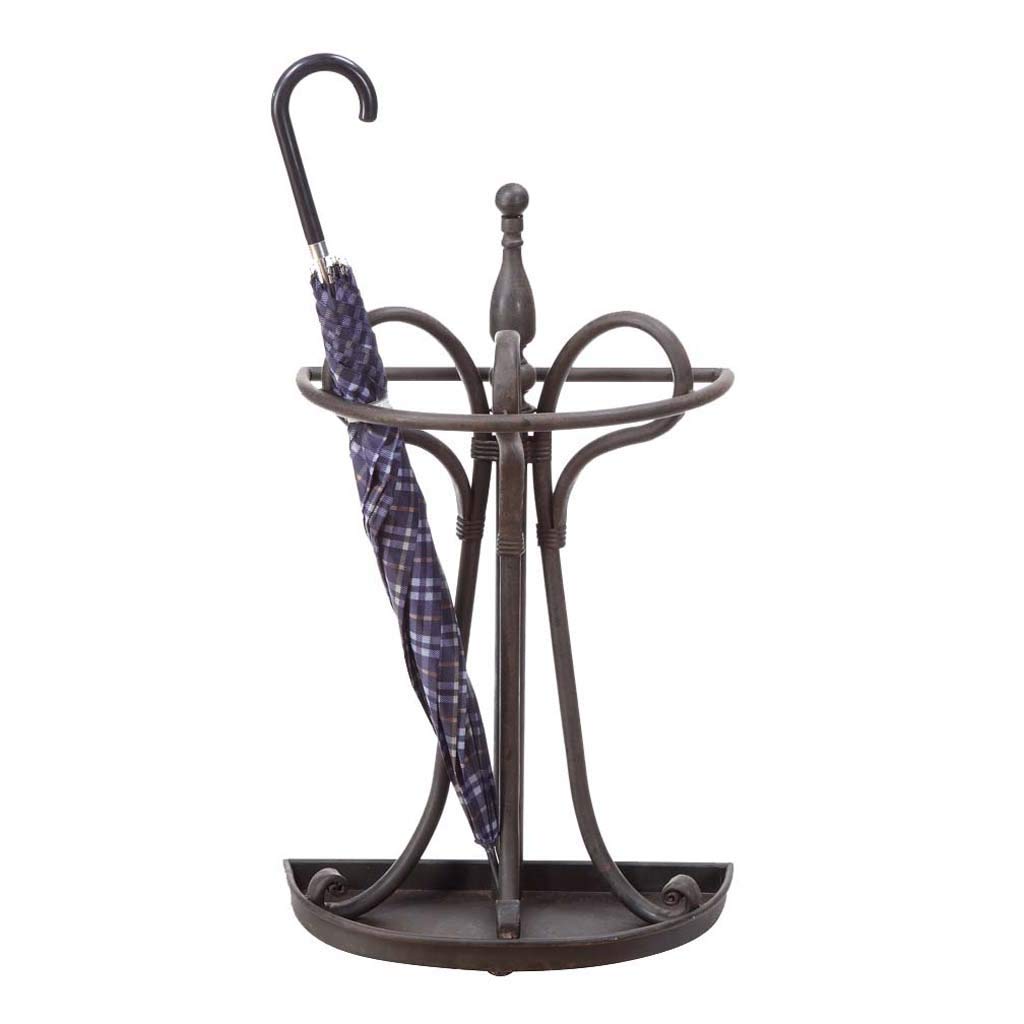 Porte-parapluie vintage en fonte autoportant noir design robuste
