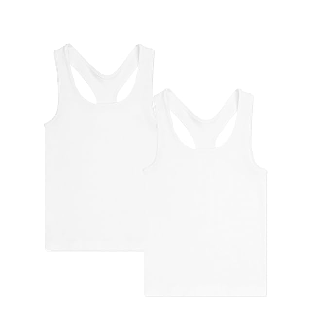 Malibu Sugar Ribbed Racerback Tank Top - Undershirt for Teens Women Stylish Racerback Tank Tops One Size XS-Medium