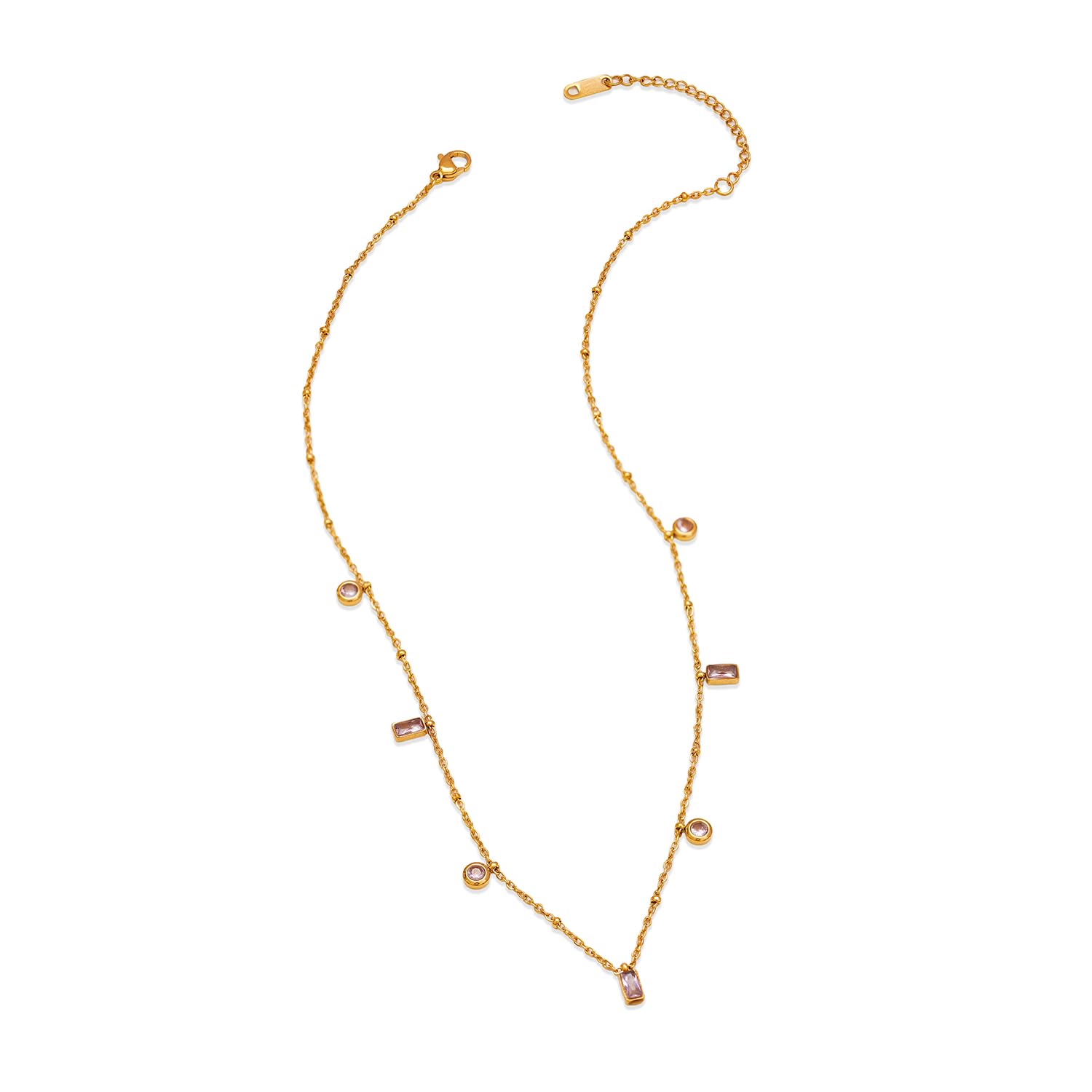 rubans Demi Fine Gold Toned Stainless Steel Necklace Chain for Women Western Minimal Anti Tarnish Daily Style Trendy Stylish Gift Jewellery-picture-18