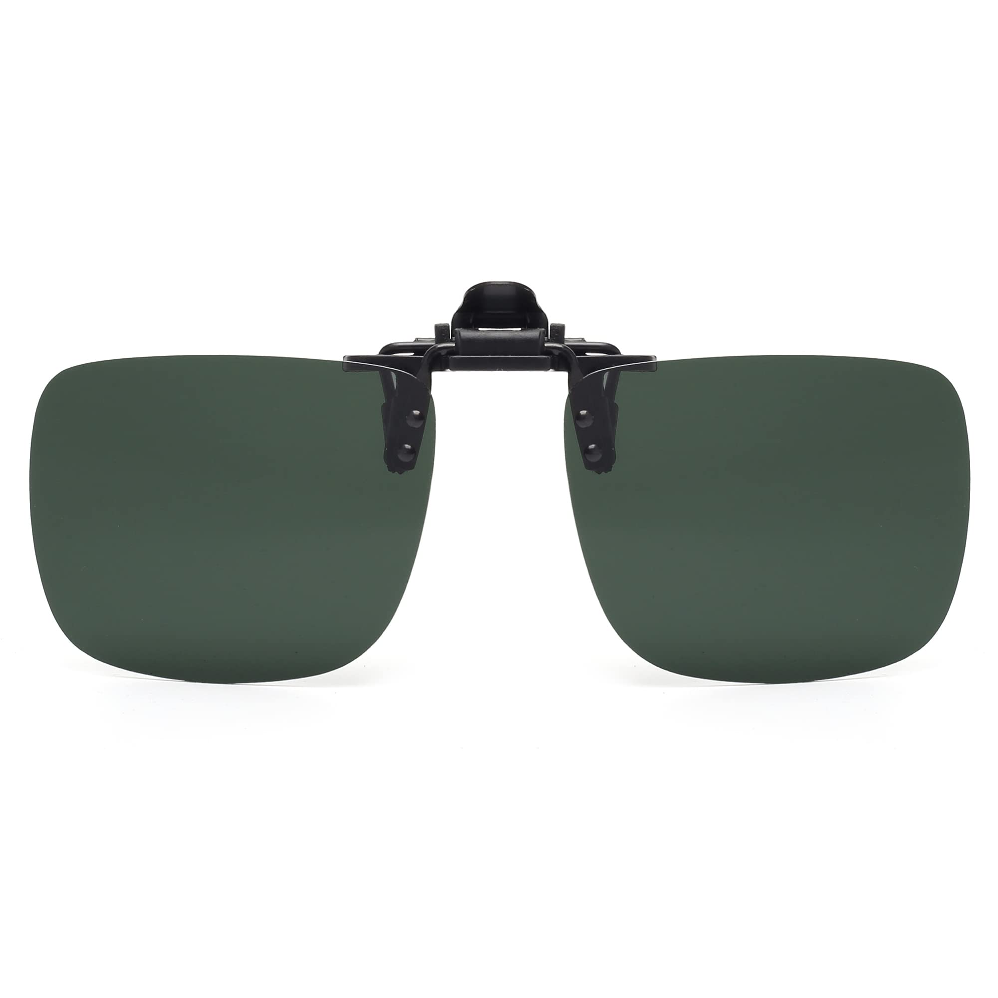 JM Polarized Clip on Sunglasses Frameless Flip Up Lens for Prescription Glasses