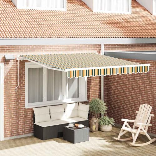 Auvent rétractable 350x250 cm résistant aux intempéries, store banne LED - 2