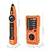 Wire Tracker Meterk RJ11 RJ45 Line Finder Handheld Cable Tester Multifunction Cable Check Wire Measuring Instrument for Network Maintenance Collation, Telephone Line Test, Continuity Checking