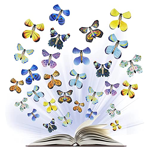 ZTMAKYLH 20 Stück Magic Butterfly Card, Magic Butterfly Geschenkkarte, Flying Butterfly Toy, Fliegender Schmetterling Spielzeugt, für Hochzeit, Geburtstag, Party, Überraschungsspiel, Dekoration Cover