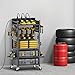 VEVOR 5-Tier Tool Organizer Cart with Charging Station, 8 AC Outlet, Floor Stand Rolling Drill Holder and Tool Battery Storage Rack on Wheels, Garage Floor Rolling Storage Cart for Workshop, Garage