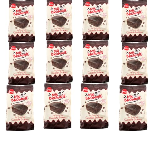 mr brownie negro chocolate belga brownie con pepitas bolsa de 8 und,12 bolsas 96 brownies