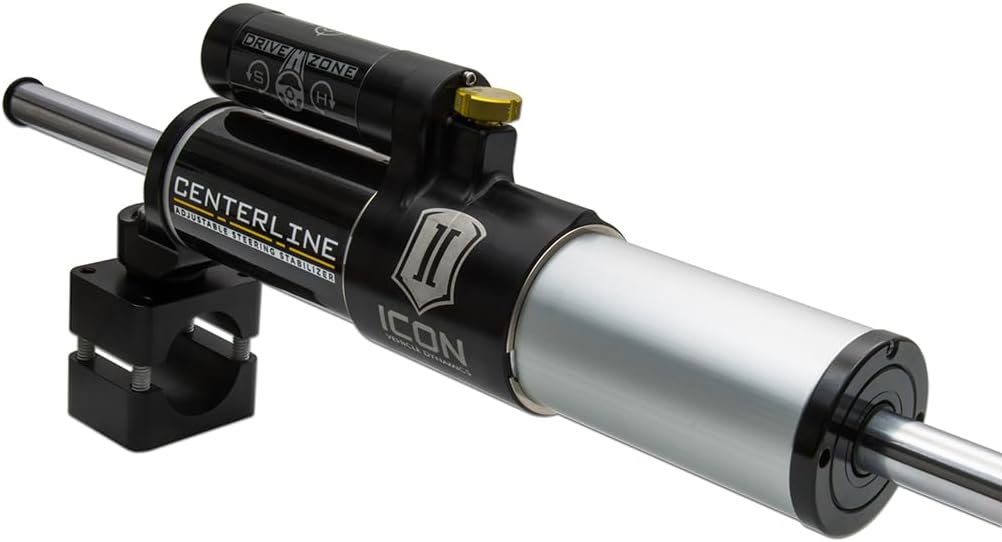 ICON Centerline Steering Stabilizer, Adjustable, Compatible with 2007-18 JEEEP JK Wrangler, 22020