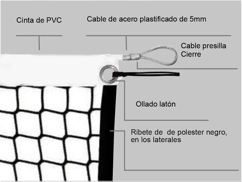 Red de Pádel Cordamanía con Cinta Superior en PVC