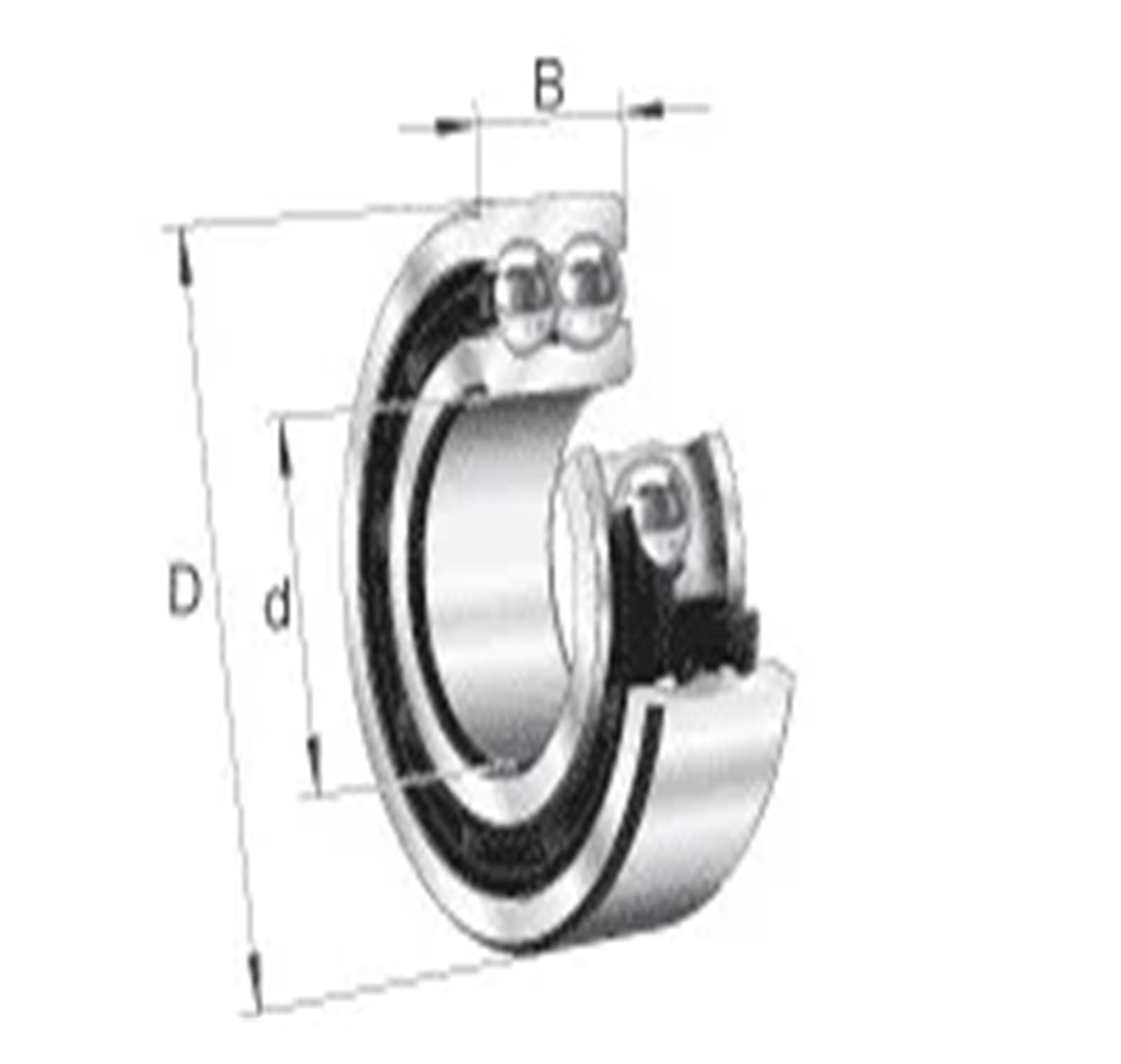 1 pz 3220ATN9 3220 3220A 5220 100x180x60,3 3220-B-TVH 3056220 3220B Cuscinetti a Sfere a Contatto Obliquo