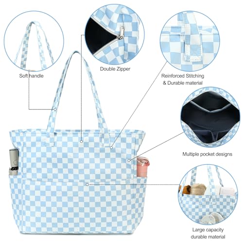 Image of Waterproof Beach Tote Pool Bags for Women Ladies Extra Large Gym Tote Carry On Bag With Wet Compartment for Weekender Travel