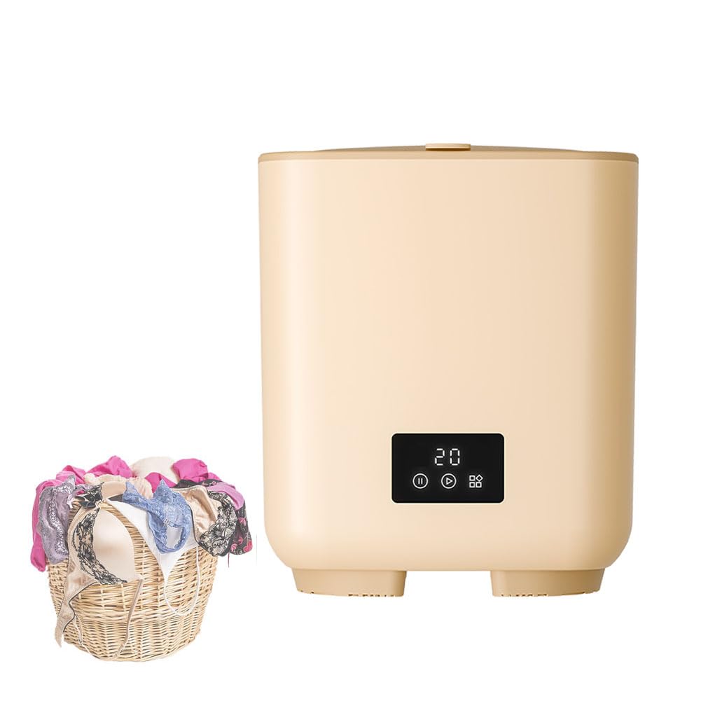 Lavadora Totalmente Automática, Mini Lavadoras 4 En 1 de 10 L con Deshidratación, Limpieza Automática, Control Táctil LCD Y Ajuste de 4 Velocidades