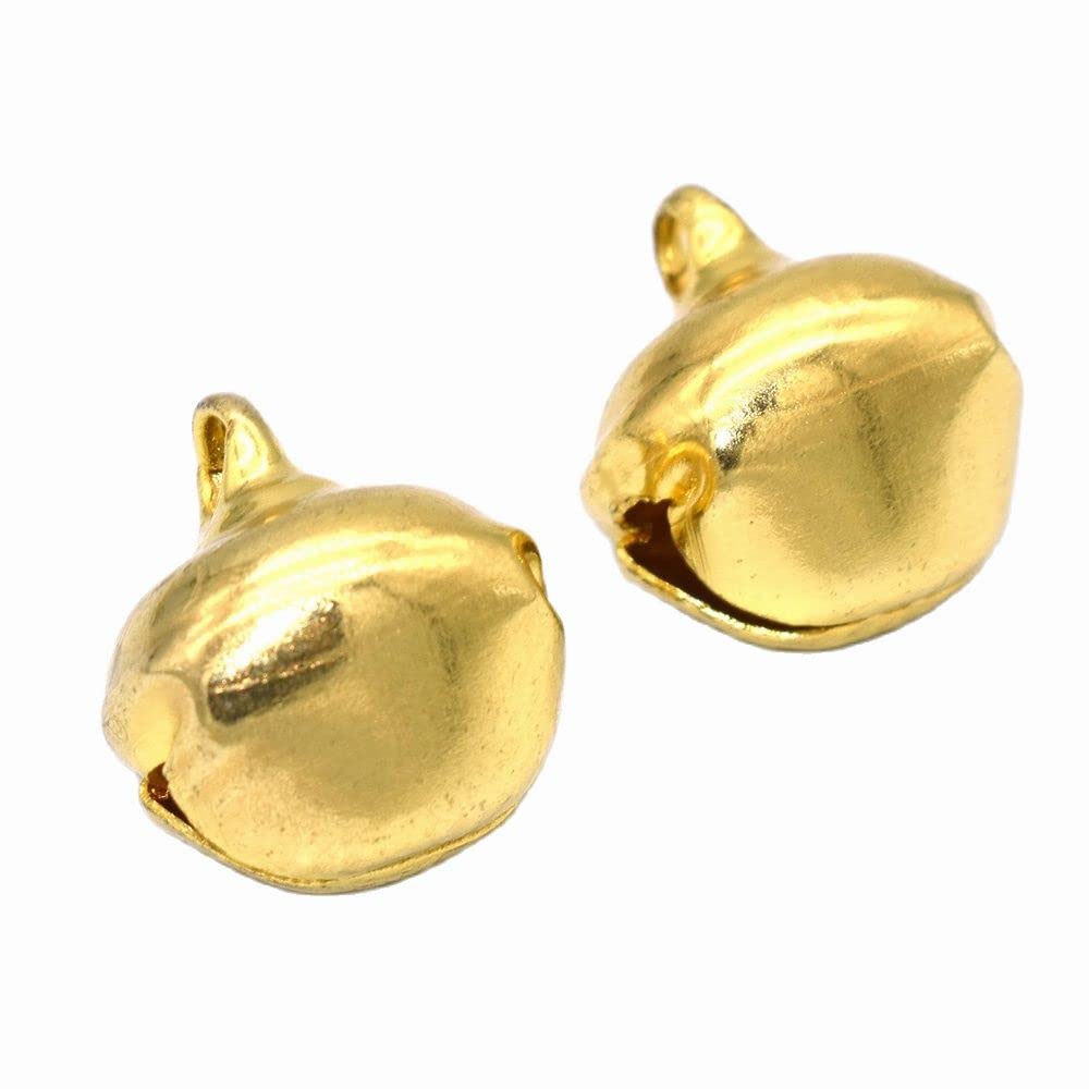 Adorno de Campanas para Navidad, Campanas navideñas pequeñas, 20 Piezas, dijes de Campana Dorados de 13 mm