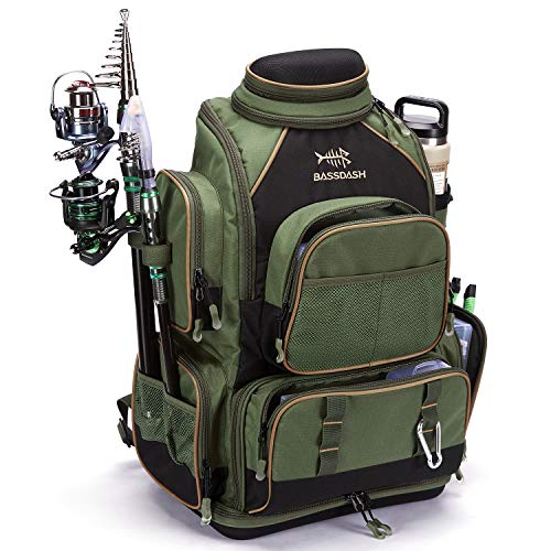 Foto von Bassdash Fishing Tackle Backpack Leichte Taktische Umhängetasche Soft Tackle Box mit schützender Regenhülle