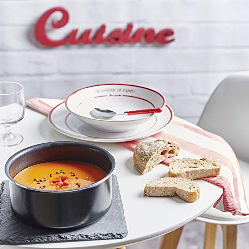 Sitram 712382, Batterie de cuisine 7 pièces : 3 casseroles + 3 poêles + 1 poignée amovible - Aluminium pressé - Tous feux dont induction, Noir – Image 5