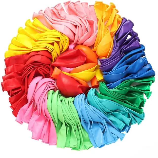 EMAAN Kids' Party Decorations Balloons 50/100 Pack 10-12 Inch Multicolored Latex Balloon For Kids Toys Birthday Parties العاب حفلات الاطفال العاب البالونات