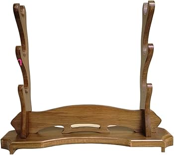 Amazon.co.jp: 刀掛け 無垢材 台座付き 刀掛台 1～3段刀掛台 日本刀