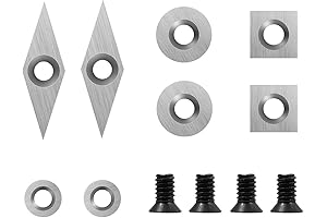 8 Versatile Tungsten Carbide Cutters Inserts for Enhanced Wood Lathe Turning