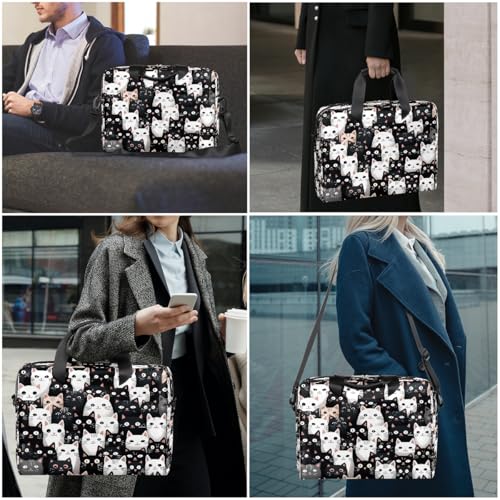 Maletín para portátil 16 pulgadas negro blanco miniatura 7