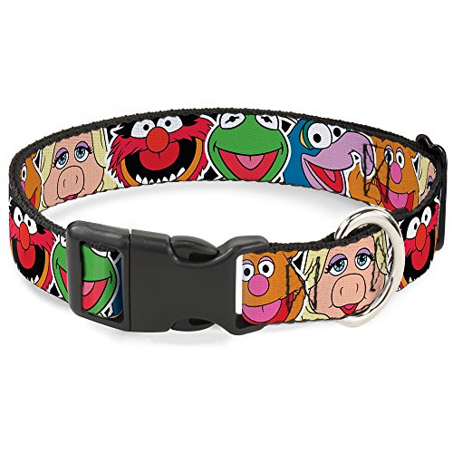 Buckle-Down Breakaway Cat Collar - Muppets Faces CLOSE-UP Black - 1/2