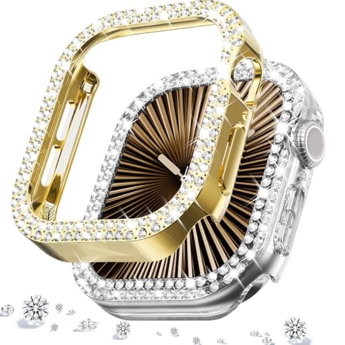Boîtier Apple Watch 10 42mm anti rayure pour protéger l'écran avec strass