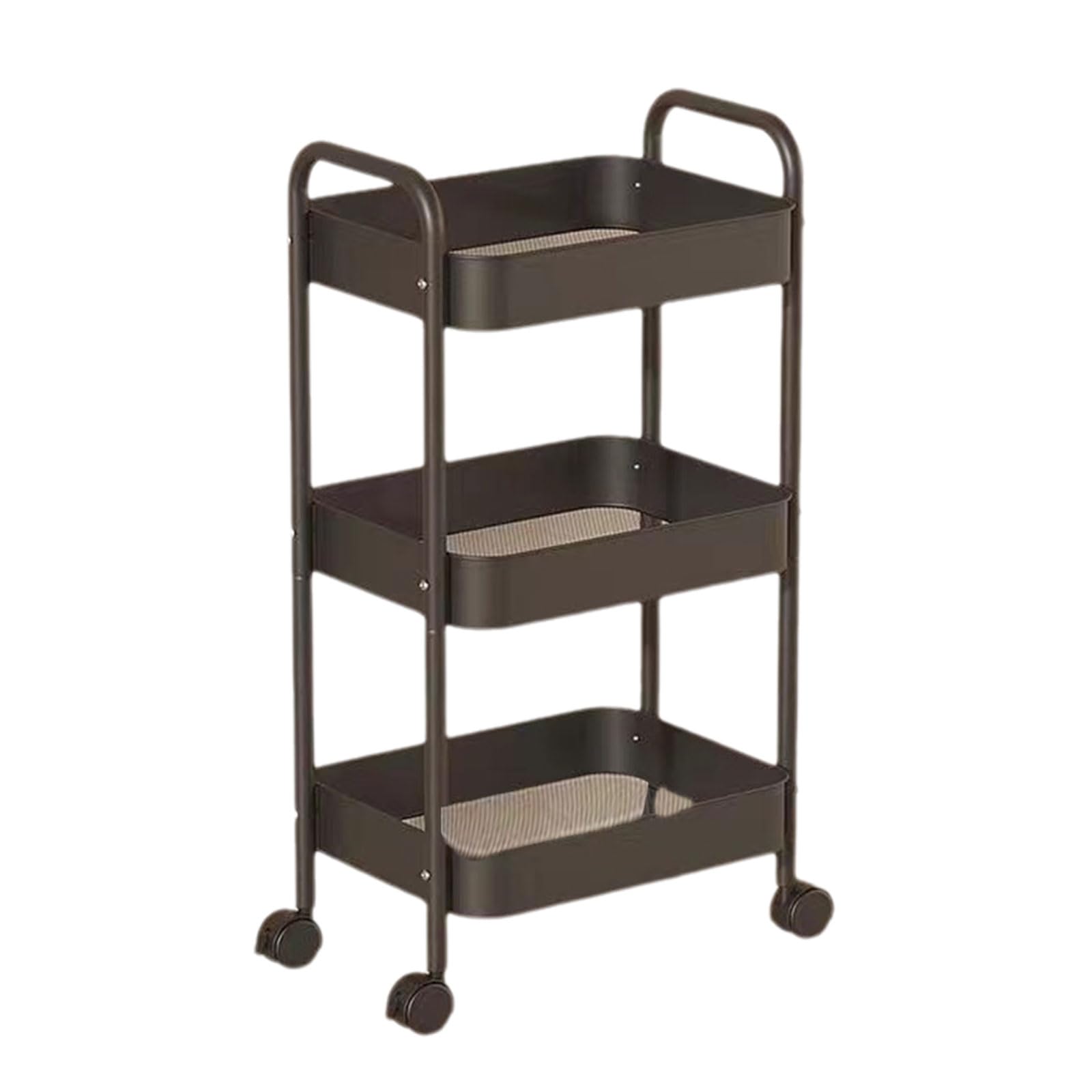 Carrello Multiuso con Ruote per carichi Pesanti - Scaffale portaoggetti Multiuso per casa e Ufficio, Carrello in Acciaio al Carbonio per Uso Quotidiano, Soluzione