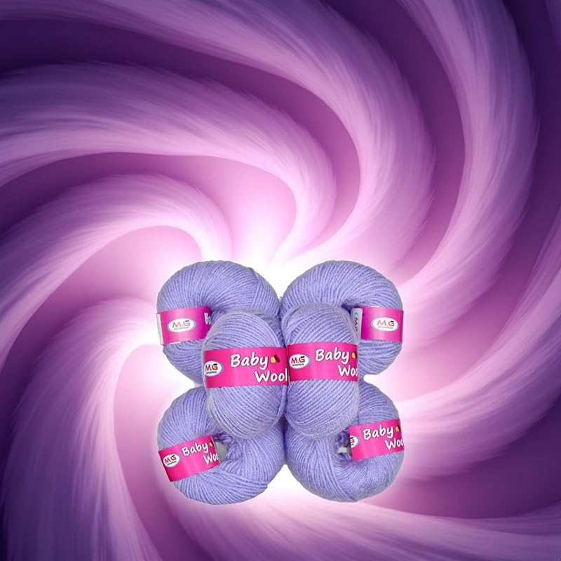 Image of Vard hman 100% Acrylic Wool Iris (6 pc) Baby Wool Wool Ball Hand Knitting Wool /Art Craft Soft Fingering Crochet Hook Yarn, Needle Knitting Yarn Thread Dye S LSD