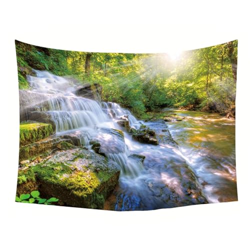 Tapices de pared con diseño de ríos en el bosque para decorar salones 5