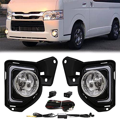 VGETTING Daytime Running Light For Toyota Hiace 2014-2018 Fog Light Replacement Halogen Lamp For Hiace Amber Turn Signal Lamps + White LED Light