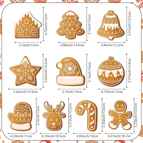 Image of Gingerbread Garland Decoration Gingerbread Christmas Hanging Banner Decorations for Christmas Holiday New Year Gingerbreads House Tree Wall Decorations