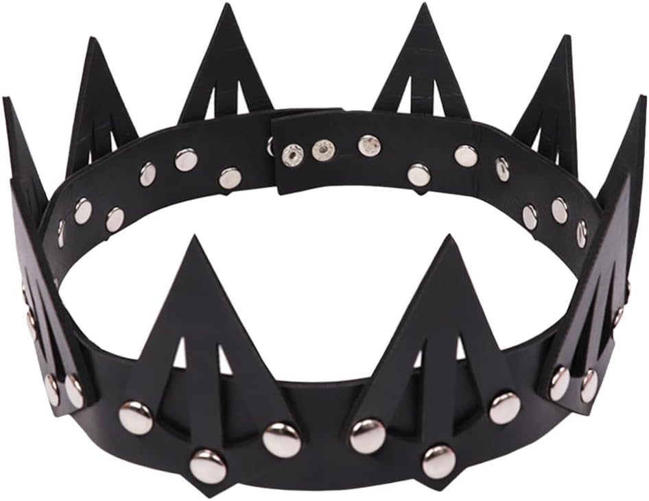 Beaupretty Black Gothic Crown Crown Queen Tiara Halloween Costume Headpiece Gothic Headpiece for Prom Birthday Halloween Cosplay Party