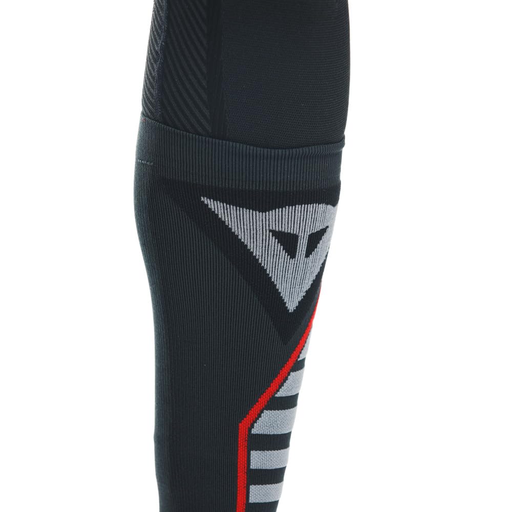 Dainese Thermo Long Socks, Calcetines Largos Moto, para Hombres y Mujeres, Negro/Rojo, 3638