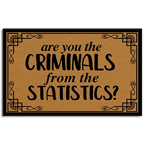 Wulidrom Are You The Criminals Indoor Welcome Mat for Entryway - Non Slip Door Mat for Front Door 30X18