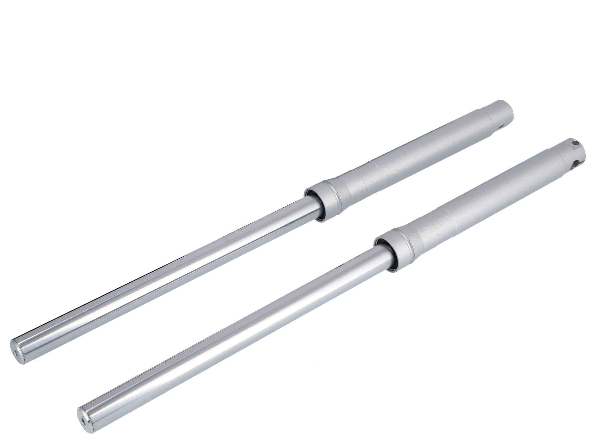 Set: Telegabel für Trommelbremse, Silber - Simson S50, S51, S53, S70, S83