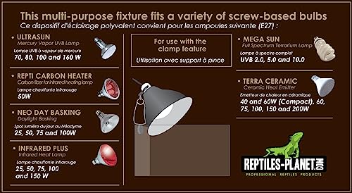 Reptiles Planet Illuminazione di Supporto Lampada