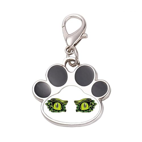DIYthinker?Cartoon Animal Monster Eye Decoration Pet Tag Keychain Dog Cat ID
